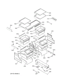 04 - Shelves & Drawers parts for Ge Refrigerator ZICS360NRHRH from AppliancePartsPros.com