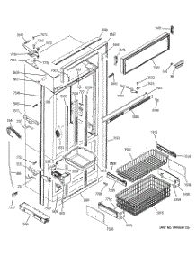 03 - Freezer Section, Trim & Components parts for Ge Refrigerator ZICP720ASBSS from AppliancePartsPros.com