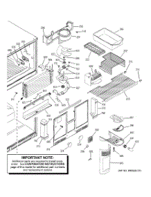 03 - Freezer Section parts for Ge Refrigerator PTE25SBTARSS from AppliancePartsPros.com
