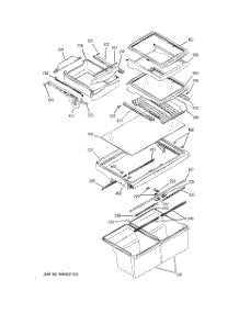 06 - Fresh Food Shelves parts for Ge Refrigerator PTE25SBTARSS from AppliancePartsPros.com