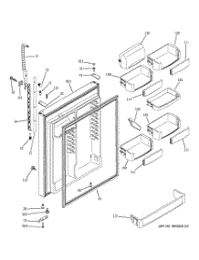 02 - Fresh Food Door parts for Ge Refrigerator PTE25SBTARBS from AppliancePartsPros.com