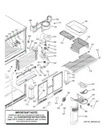 03 - Freezer Section parts for Ge Refrigerator PTE25SBTARBS from AppliancePartsPros.com