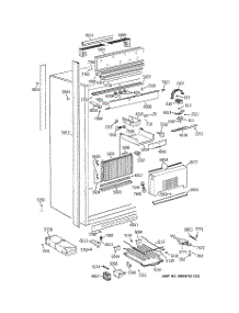 02 - Cabinet parts for Ge Refrigerator ZIR36NMALH from AppliancePartsPros.com