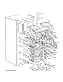 03 - Shelves & Drawers parts for Ge Refrigerator ZIR36NMALH from AppliancePartsPros.com