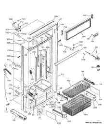 03 - Freezer Section, Trim & Components parts for Ge Refrigerator ZICS360NRJLH from AppliancePartsPros.com