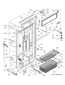 03 - Freezer Section, Trim & Components parts for Ge Refrigerator ZIC360NRJRH from AppliancePartsPros.com