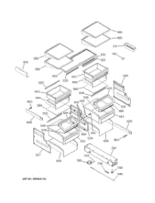 04 - Shelves & Drawers parts for Ge Refrigerator ZICP360NXALH from AppliancePartsPros.com