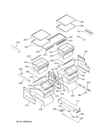 04 - Shelves & Drawers parts for Ge Refrigerator ZIC360NRJLH from AppliancePartsPros.com