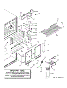 03 - Freezer Section parts for Ge Refrigerator GTE22FBTJRWW from AppliancePartsPros.com