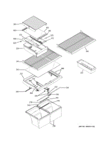 06 - Fresh Food Shelves parts for Ge Refrigerator GTE22FBTJRWW from AppliancePartsPros.com