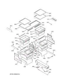 04 - Shelves & Drawers parts for Ge Refrigerator ZICP360SLFSS from AppliancePartsPros.com