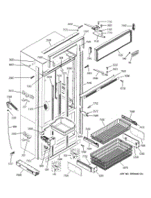 03 - Freezer Section, Trim & Components parts for Ge Refrigerator ZICP720BXASS from AppliancePartsPros.com