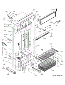 03 - Freezer Section, Trim & Components parts for Ge Refrigerator ZICS360NXALH from AppliancePartsPros.com