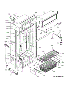03 - Freezer Section, Trim & Components parts for Ge Refrigerator ZICP720ASESS from AppliancePartsPros.com