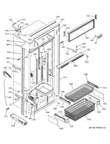 03 - Freezer Section, Trim & Components parts for Ge Refrigerator ZICP720AXASS from AppliancePartsPros.com