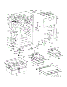 02 - Cabinet parts for Ge Refrigerator GTS18ECTBRWW from AppliancePartsPros.com