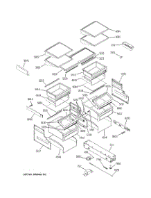 04 - Shelves & Drawers parts for Ge Refrigerator ZICS360NRJRH from AppliancePartsPros.com