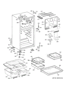 02 - Cabinet parts for Ge Refrigerator GTL17JBWDRBS from AppliancePartsPros.com