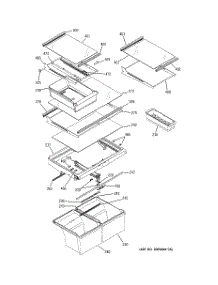 06 - Fresh Food Shelves parts for Ge Refrigerator GTE22IBTJRWW from AppliancePartsPros.com