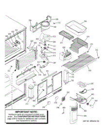 03 - Freezer Section parts for Ge Refrigerator PTE25SBTJRSS from AppliancePartsPros.com