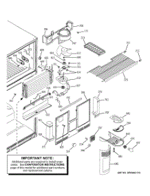 03 - Freezer Section parts for Ge Refrigerator GTE22JBTJRWW from AppliancePartsPros.com