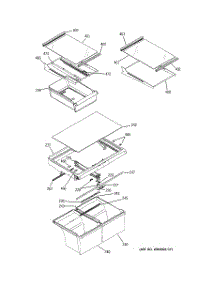 06 - Fresh Food Shelves parts for Ge Refrigerator GTE22JBTJRWW from AppliancePartsPros.com