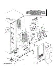 04 - Freezer Section parts for Ge Refrigerator PSC25MGTBWW from AppliancePartsPros.com