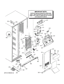 04 - Freezer Section parts for Ge Refrigerator PSC25NSWCSS from AppliancePartsPros.com