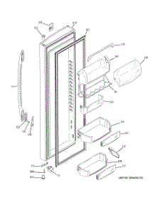 03 - Fresh Food Door parts for Ge Refrigerator PSC25MGTBBB from AppliancePartsPros.com