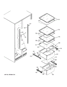 07 - Fresh Food Shelves parts for Ge Refrigerator GSS25JETICC from AppliancePartsPros.com