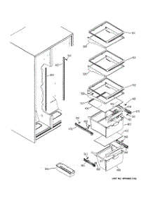 07 - Fresh Food Shelves parts for Ge Refrigerator GSE22KEWJFWW from AppliancePartsPros.com