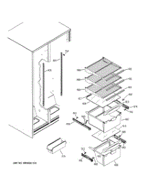 06 - Fresh Food Shelves parts for Ge Refrigerator GSS20DBTJCC from AppliancePartsPros.com