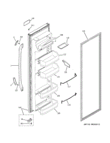 02 - Fresh Food Door parts for Ge Refrigerator GSE20IBTJFWW from AppliancePartsPros.com