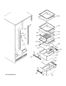 07 - Fresh Food Shelves parts for Ge Refrigerator BSS25JSTJSS from AppliancePartsPros.com