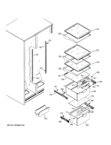 07 - Fresh Food Shelves parts for Ge Refrigerator GSE25KETJFWW from AppliancePartsPros.com