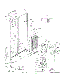 03 - Freezer Section parts for Ge Refrigerator GSS20IETJBB from AppliancePartsPros.com