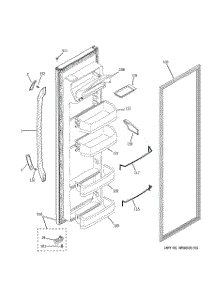 02 - Fresh Food Door parts for Ge Refrigerator GSE20JEWJFWW from AppliancePartsPros.com