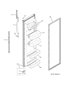 02 - Fresh Food Door parts for Ge Refrigerator GSH22JFXJCC from AppliancePartsPros.com