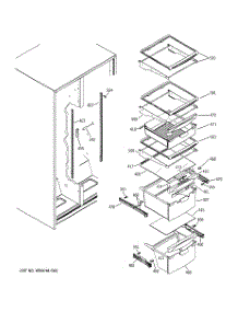 07 - Fresh Food Shelves parts for Ge Refrigerator GSH22JFXJBB from AppliancePartsPros.com