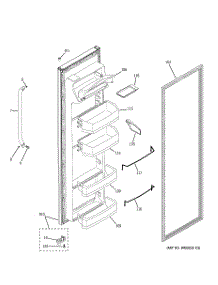 02 - Fresh Food Door parts for Ge Refrigerator GSE22KEWGFSS from AppliancePartsPros.com