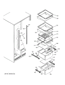 07 - Fresh Food Shelves parts for Ge Refrigerator GSH25JSXJSS from AppliancePartsPros.com