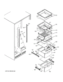 07 - Fresh Food Shelves parts for Ge Refrigerator GSL25IGXJLS from AppliancePartsPros.com