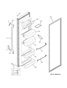 02 - Fresh Food Door parts for Ge Refrigerator GSE25KETHFWW from AppliancePartsPros.com
