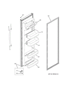 02 - Fresh Food Door parts for Ge Refrigerator GSH25ISXJSS from AppliancePartsPros.com