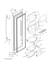 03 - Fresh Food Door parts for Ge Refrigerator PSW26PSSBSS from AppliancePartsPros.com