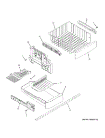 03 - Freezer Shelves parts for Ge Refrigerator GDSL3KCYARLS from AppliancePartsPros.com