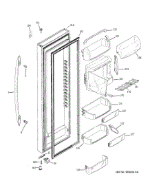 04 - Fresh Food Door parts for Ge Refrigerator PSW26PSWASS from AppliancePartsPros.com
