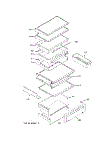 08 - Fresh Food Shelves parts for Ge Refrigerator ZISS42GDXASS from AppliancePartsPros.com