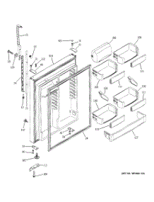 02 - Fresh Food Door parts for Ge Refrigerator PTS25SHRCRBS from AppliancePartsPros.com