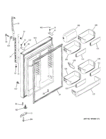 02 - Fresh Food Door parts for Ge Refrigerator PTS25LHRCRWW from AppliancePartsPros.com